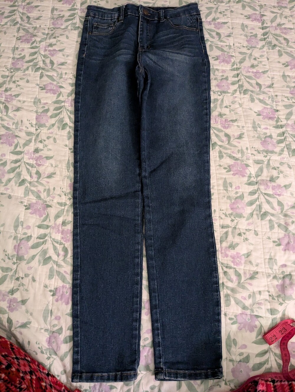 19V69 Italia Dark Blue Wash Skinny Jeans